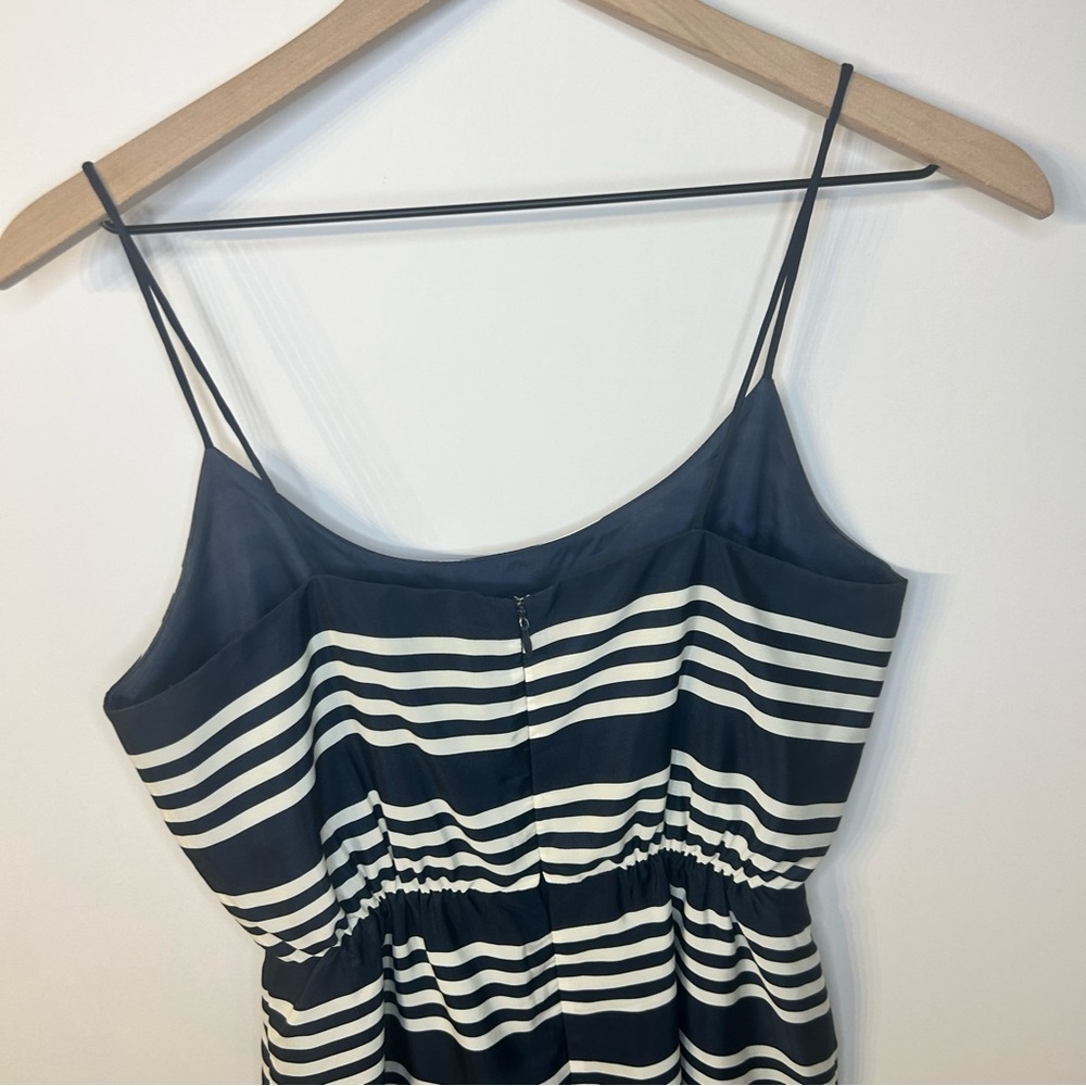 J.Crew Navy Blue and White Striped Sleeveless Dress, Size 4 - Picture 4 of 8